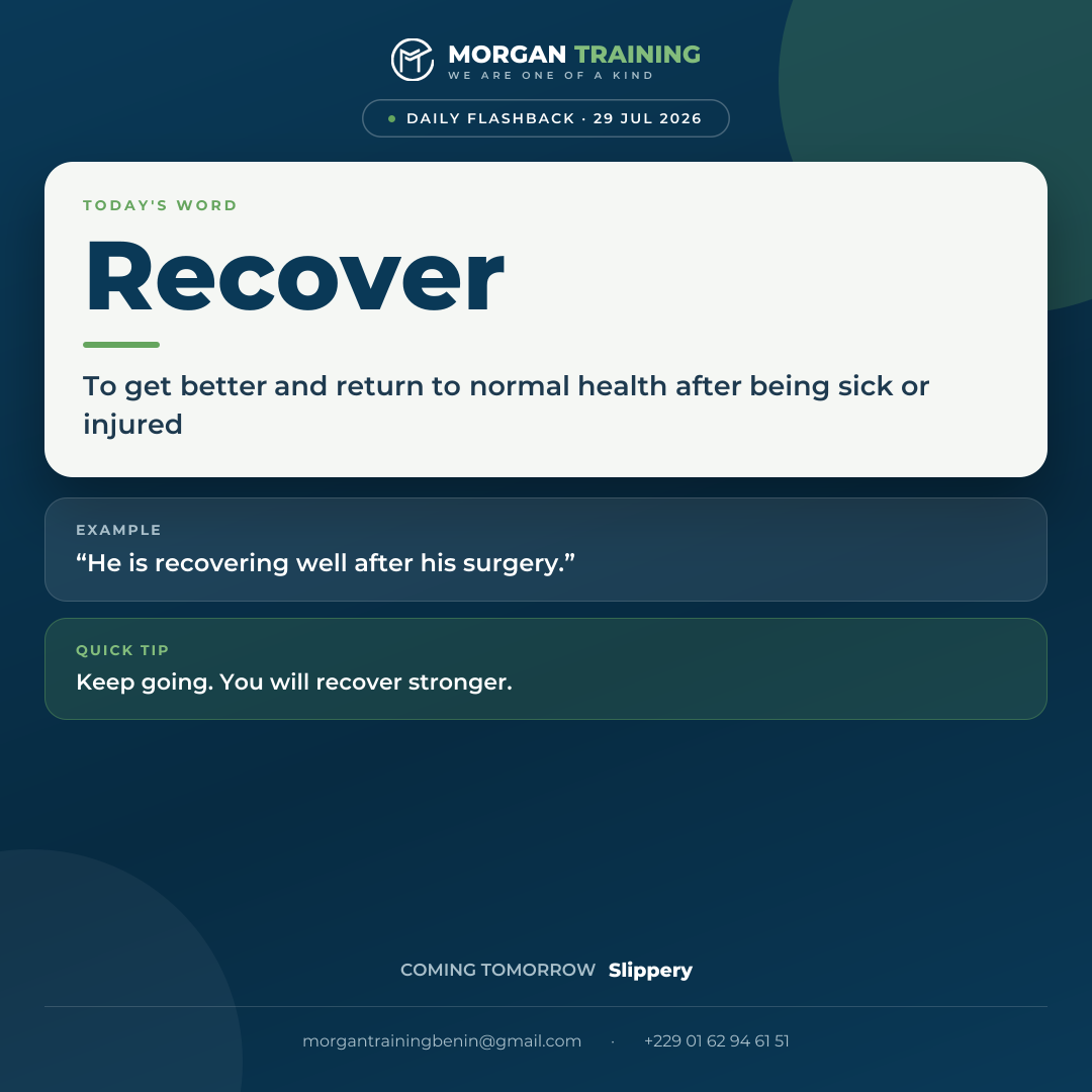 Daily Flashback : Recover